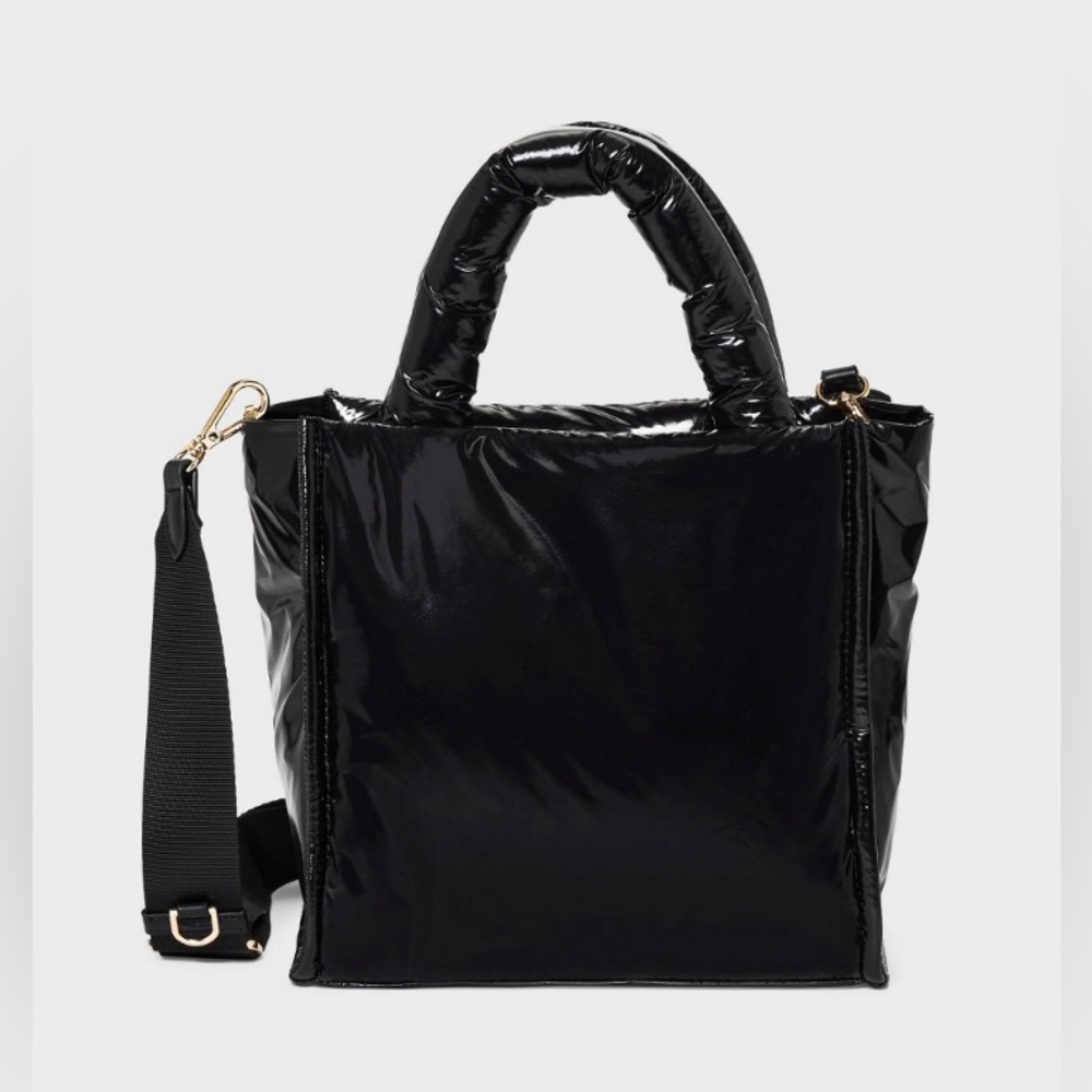 NWT MIDI Boxy Satchel Handbag - a New Day™ Black
